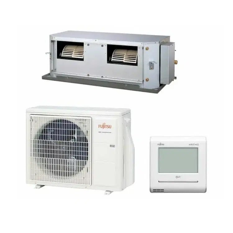 Fujitsu SET-ARTH45KHTA-3PH 12.5kW High Static Ducted System R32 3 Phase | Includes UTY-RNRT Controller
