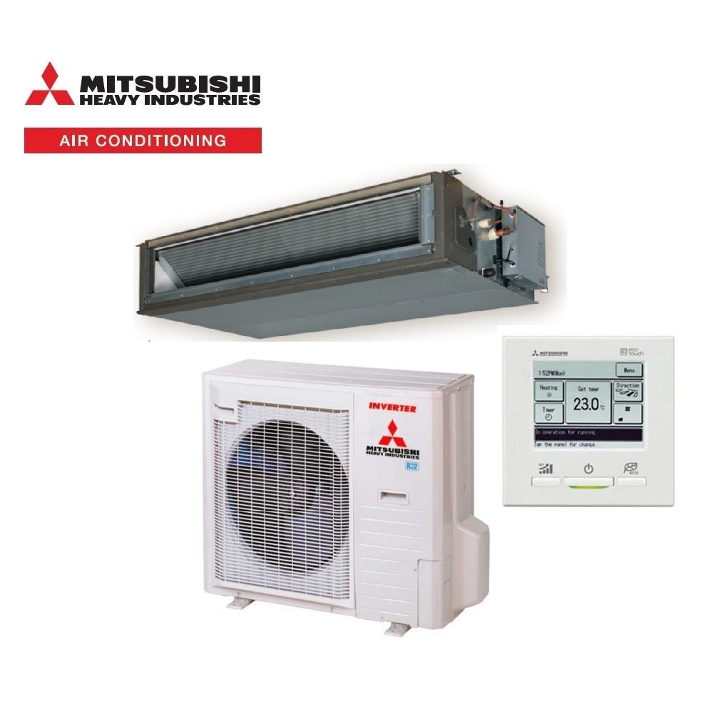Mitsubishi Heavy Industries Slimline FDU100AVSAWVH 10kW Ducted System 3 Phase | RC-EXZ3A Wired Controller Included