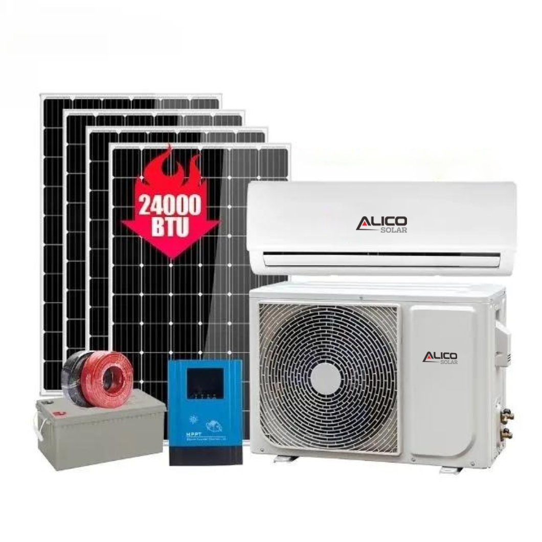 9000Btu 12000Btu 18000Btu 24000Btu solar and electric powered air conditioner |
